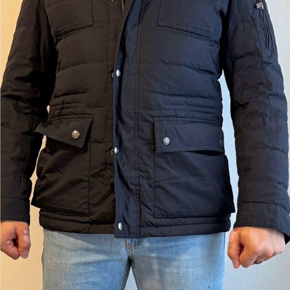 Massimo Dutti Men's Navy Puffer Jacket